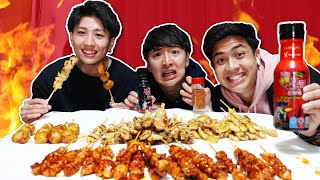 MUKBANG YAKITORI SATE JEPANG PAKE SAOS SAMYANG!