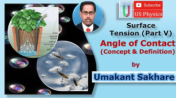 Angle of contact ( Concept & Definition )_Surface Tension | Class XI & XII Physics |