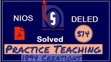 NIOS Deled 514 Practice teaching  Lesson Plan pdf in (English and hindi) (शिक्षण अभ्यास)