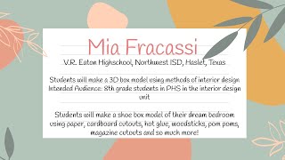 Mia Fracassi - Ed Rising 2025 Lesson Planning & Delivery: CTE