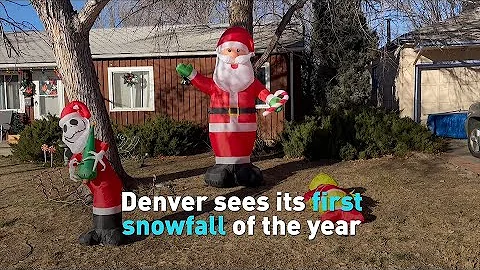 Denver sees its first snowfall of the year