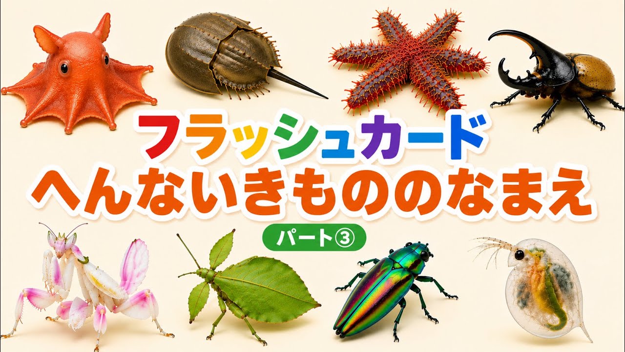Strange creature name part 3] kinds of educational flash cards