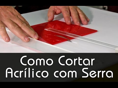 Vídeo: Posso usar uma serra circular para cortar acrílico?