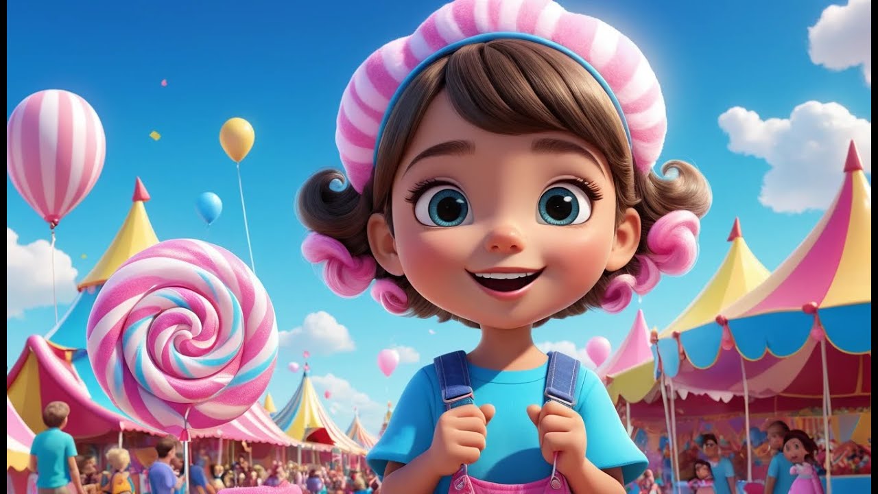 Cotton Candy, Sweet and Light Delight | Colorful Candy Nursery Rhyme for Toddlers | Sweet Treat Song