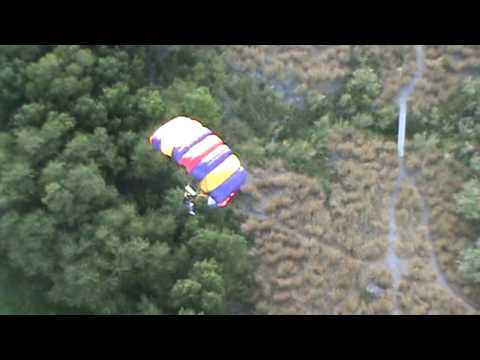 Riffle's 5th BASE jump - throw out - 1.7 sec delay - 9/2009