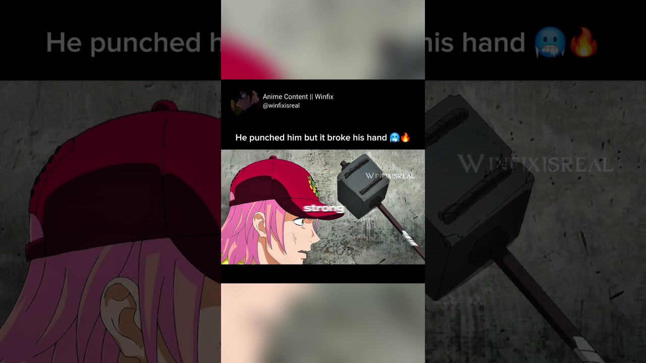He punched him but it broke his hand