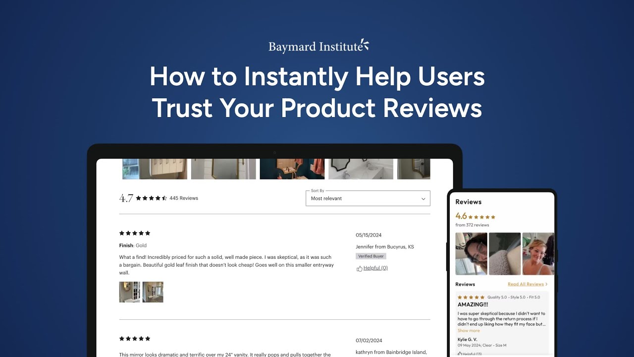 Provide a Ratings Distribution Chart at the Top of the Review Section
