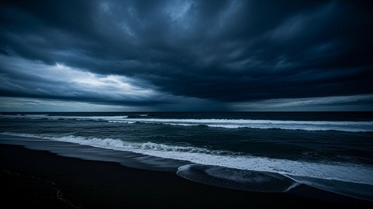 Deep Sleep Meditation: Ocean Sounds & Black Screen for Stress & Insomnia // 10 Hours