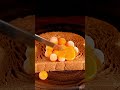 frozen orange balls on bread......#asmr #satisfying #oddlysatisfying #slide #breakfast #butterstick