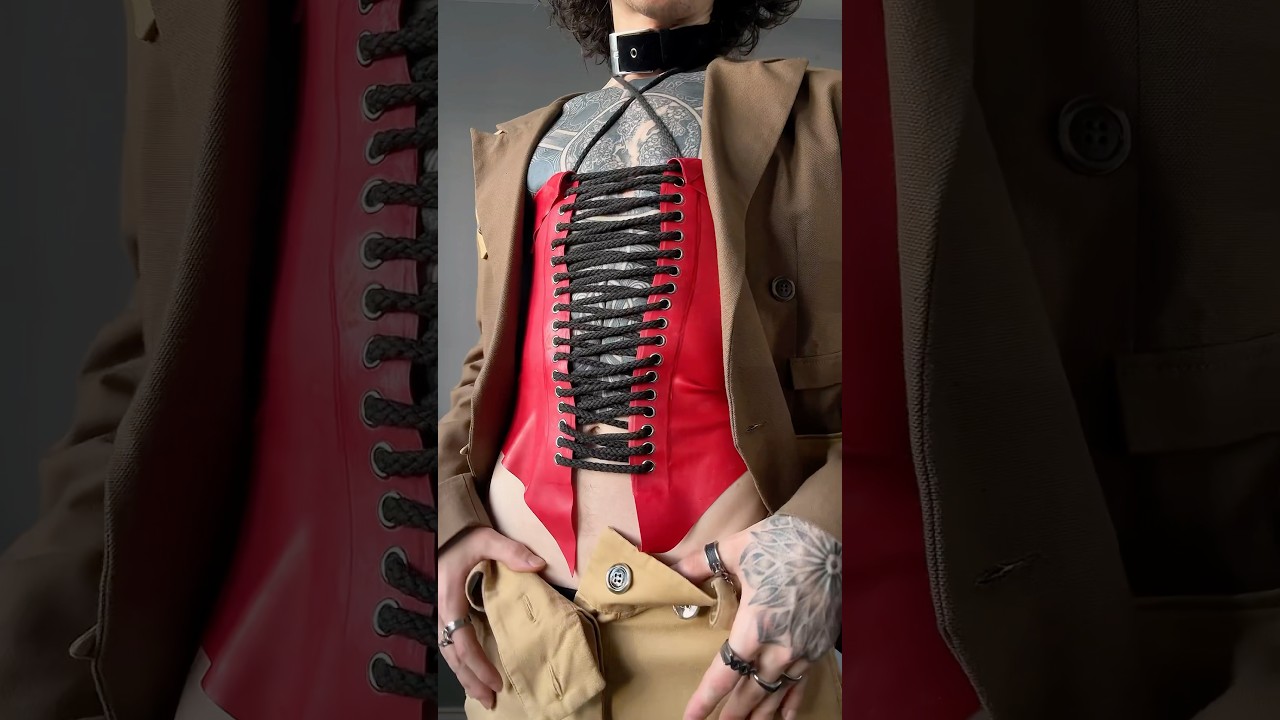 Styling a latex corset from my new latex collection DESIRE 