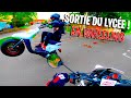 Sortie aprs le lyce en moto  derbi booster