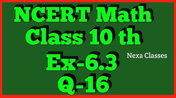 Triangles | Chapter6 Ex 6.3 Q 16 class 10 | NCERT | Math Class 10th