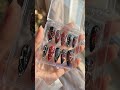 BloodHex Dark Metal Accent Press On Nails, Red Black Gothic Fake Nails #nails #nailart #nailinspo