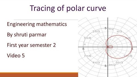 Tracing of the polar curve | first year engineering mathematics semester 2
