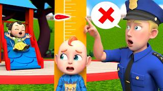 Oh No! Rob Wants the Big Slide😨| Police Say No | Safety Kids | Rosoo Nursery Rhymes &amp; Kids Songs