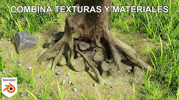 Como Combinar Texturas y materiales en BLENDER Tutorial Español
