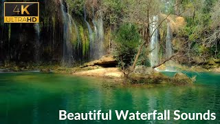 Waterfalls | Water White Sounds | Relaxing Waterfall Sounds for Sleep & Study | 3 hours | 4k UHD