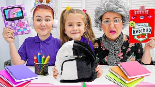 Ruby and Bonnie are playing the Back to School Switch Up Challenge Resimi