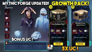 Growth Pack In BGMI ! Get 3X Uc, Materials & Forge Fragments | Best Pack? Mythic Forge | Bonus UC