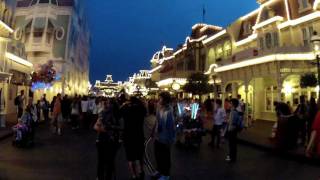 Main Street Usa 2012 Magic Kingdom Walt Disney World Walk Through Night 1080P