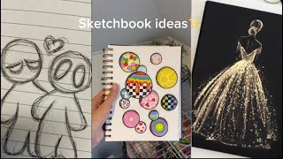 Sketchbook tour | drawing and doodle ideas | sketchbook ideas | TikTok compilation