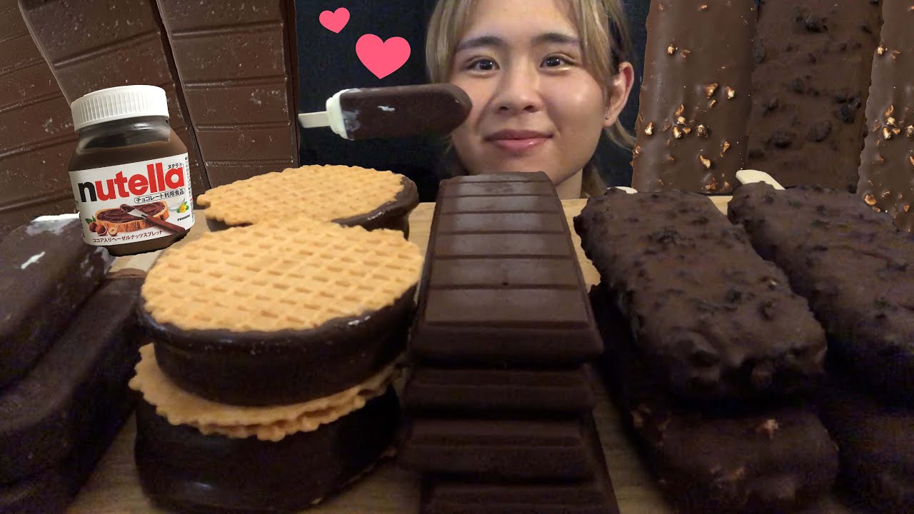 ASMR チョコレートアイスクリーム🍫 chocolate ice cream【咀嚼音/大食い】