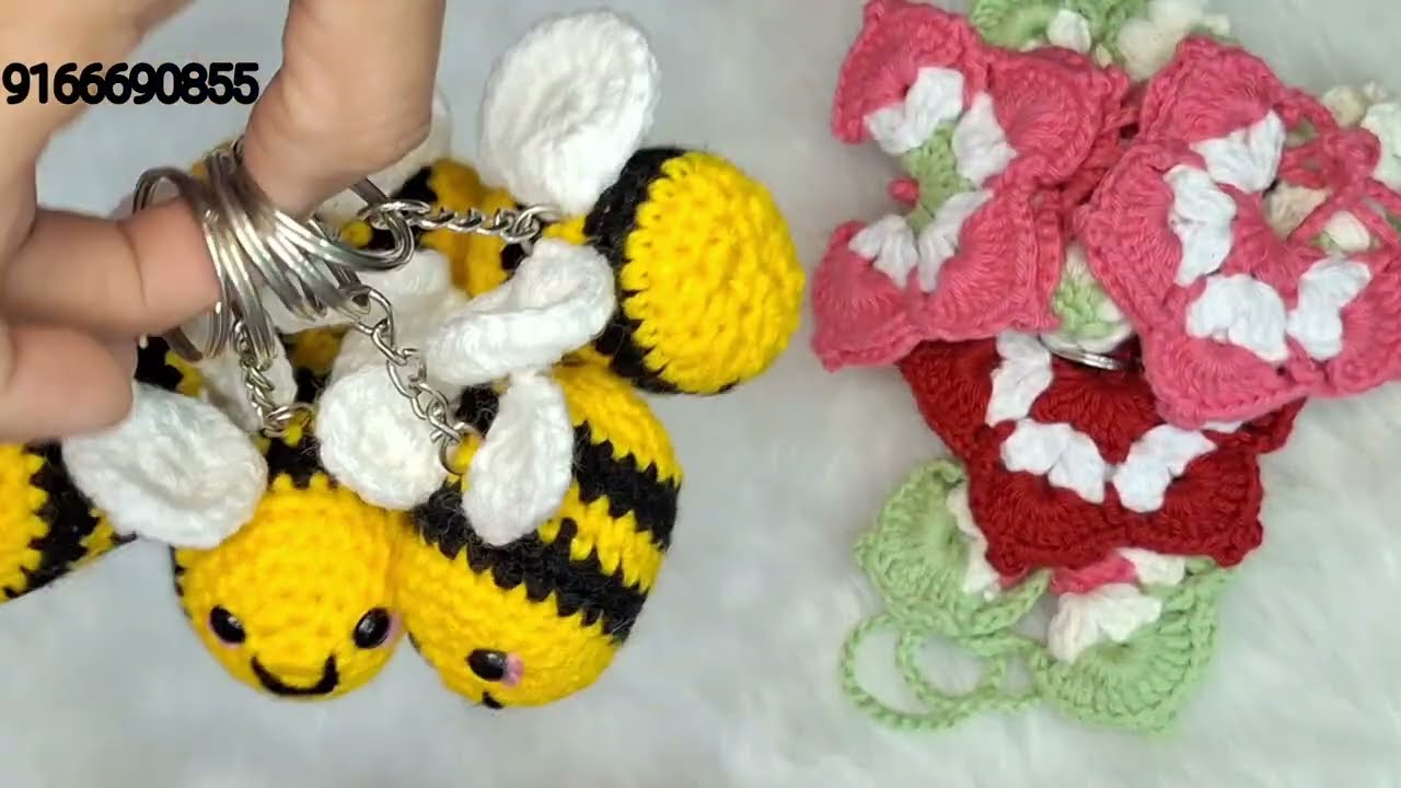 Crochet keychains.. Beautiful Crochet Keychain..#Crochet #Handmade #Trending #Beautiful 