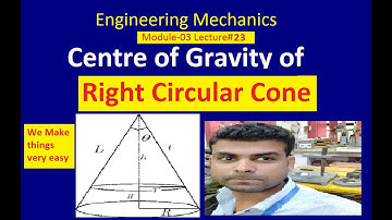 Center of Gravity of Right Circular Cone (3-D) | Engineering Mechanics | M03L23 | Mechtube India
