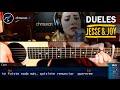 Como tocar DUELES  Jesse & Joy en Guitarra Acustica | Tutorial COMPLETO