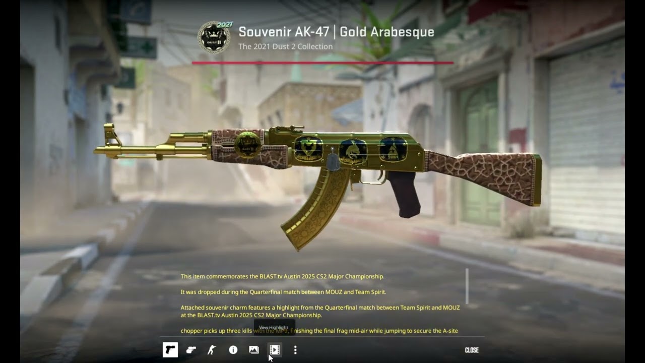 Souvenir AK-47 Gold Arabesque Keeps Baiting Me