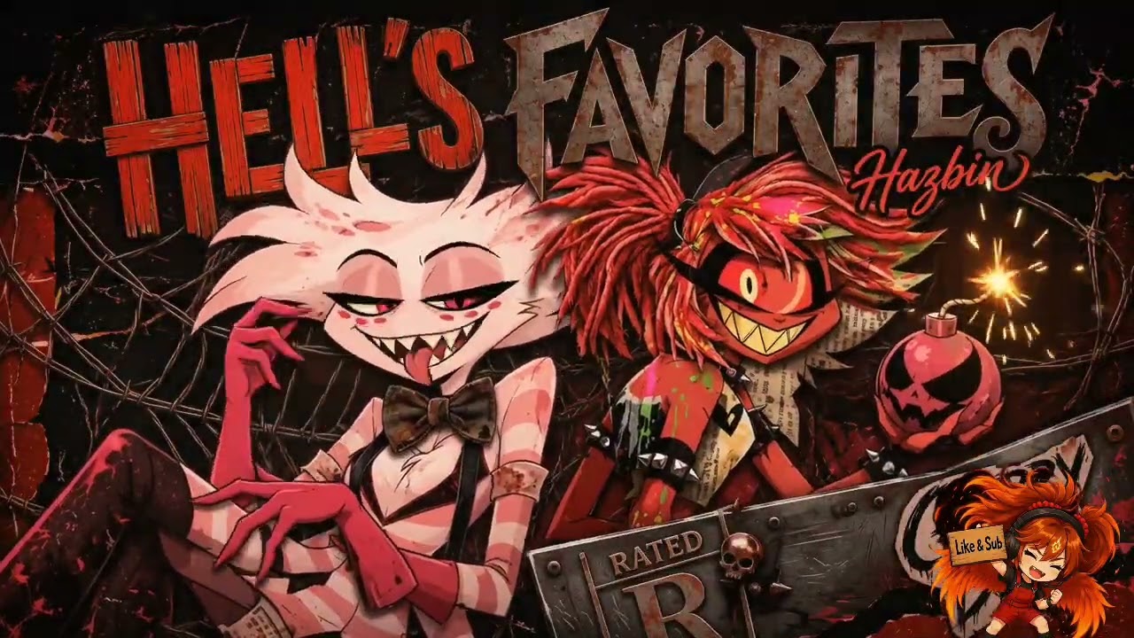 HAZBIN HOTEL Angel Dust CherryBomb ピンバッジ Hell's Favourites Hazbins - Angel Dust & Cherry Bomb - Hazbin