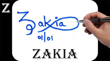 Zakia name signature design - Z signature style - How to signature your name