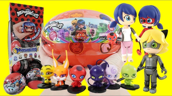 Miraculous Ladybug Advent Kwami Calendar with Miniature Flocked Kwamis and  Seasonal Charms, for Christmas with Hooks and Ribbons, Wyncor 