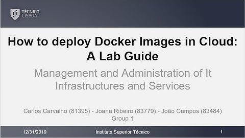 AGISIT 19/20 - How to deploy docker images in cloud