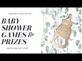 UNISEX BABY SHOWER GAME IDEAS | GREENERY THEME BABY SHOWER | BABY SHOWER GAMES AND PRIZES | GREENERY