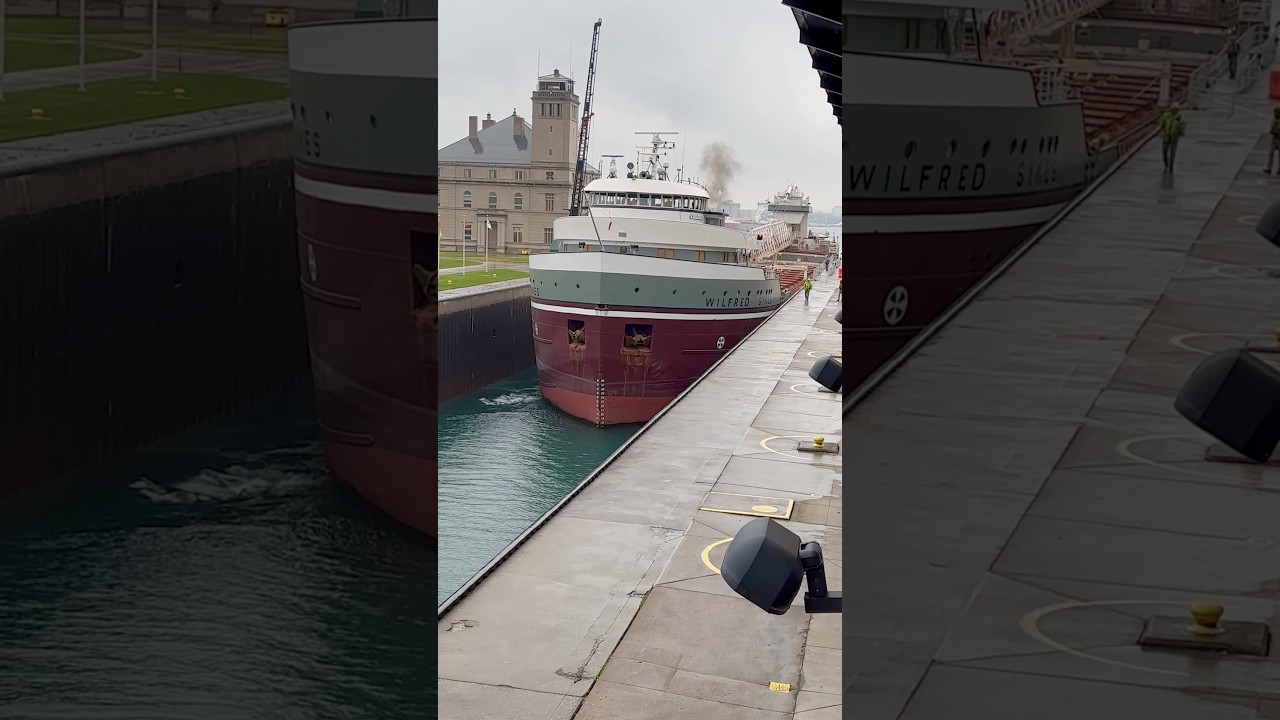 Bow thruster action in the Soo Locks!