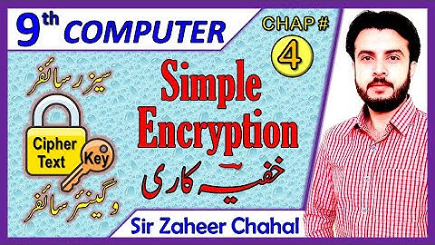 Encryption | Substitution Caeser  and Vigenere Cipher Methods | 9th Computer Chap 4 | Zaheer Chahal