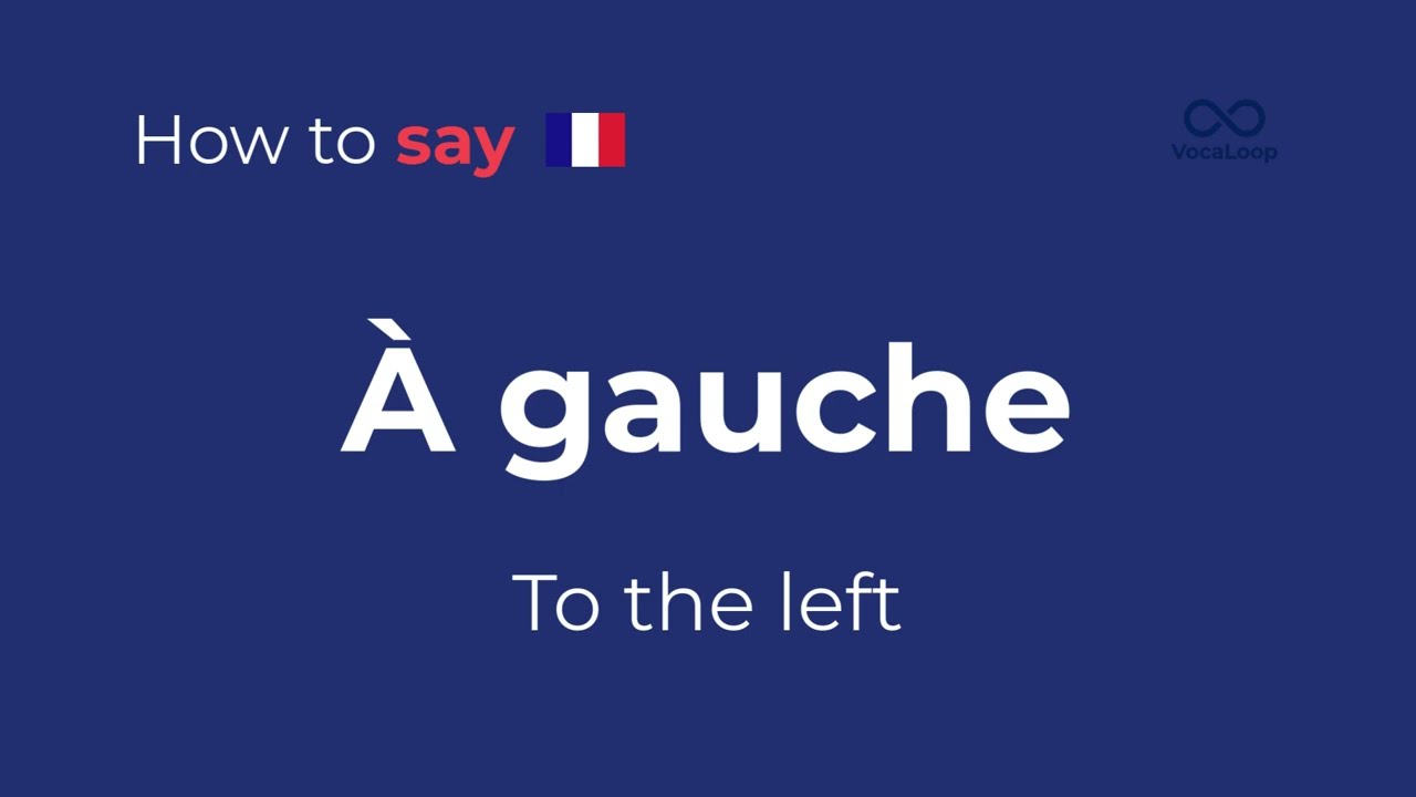 How to Say “To the left” in French | Travel Crash Course Phrase: À gauche