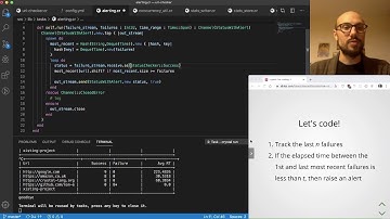 8.2 Implementing a stateful alerting algorithm in Crystal - Live coding a URL checker in Crystal