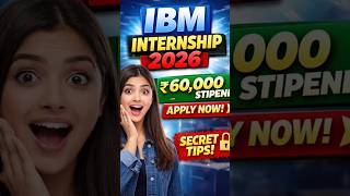 🔥 IBM Is Hiring Interns RIGHT NOW! Students Don’t Miss This Opportunity #paidinternship #internship