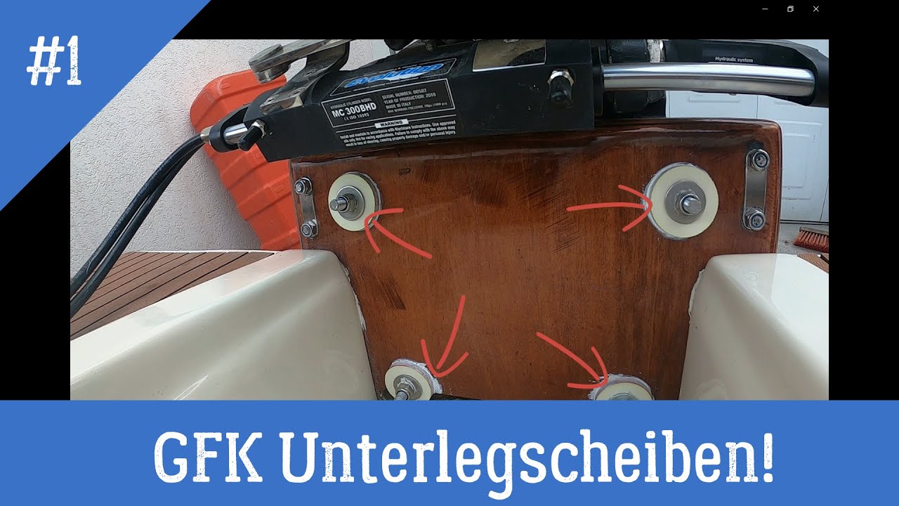 Wie Tief Muss Ein Elektro Aussenborder Ins Wasser Montage Außenborder - Mit großen GFK Unterlegscheiben (64mm) !! - YouTube