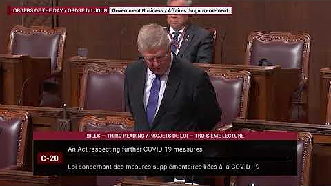 Senator Plett speaks to Bill C-20