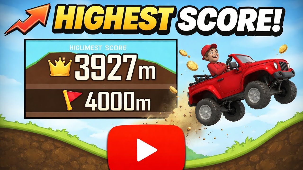 Highest score in Hill Climb Racing bike top speed YouTube