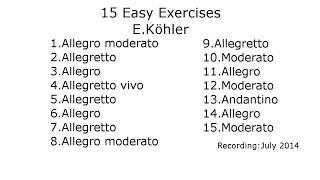 15 Easy Exercises for the Flute Op33-1 E. Köhler