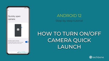 How to Turn On/Off Camera Quick launch [Android 12]
