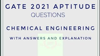 GATE 2021 APTITUDE Solution | CHEMICAL ENGINEER