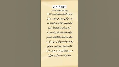 سورة الدخان من الاية 40 الي 49 #سورة_الدخان #سعد_الغامدي #القرآن_الكريم #quran #راحة_نفسية #fyp