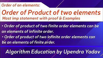Abstract Algebra: Group Theory- L 27 (Order of Product of two elements) | IIT-JAM, GATE, NBHM, TIFR|