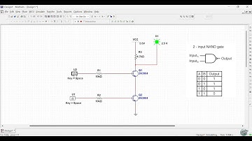 NAND Gate using Transistor || How to make NAND gate using switch || Multisim Simulation