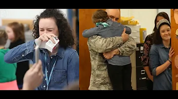 Soldiers Coming Home   Military dad surprises daughters at school